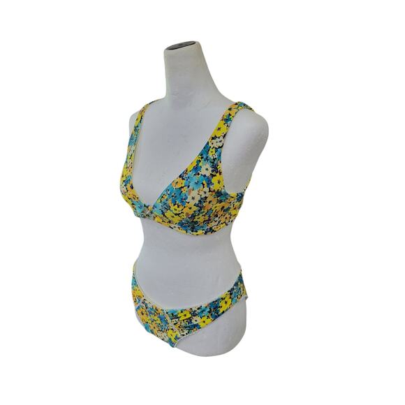 L Space Playa Bikini Swimsuit Women's Size‎ Large Daisy Diamond Two Piece Floral - Picture 5 of 15